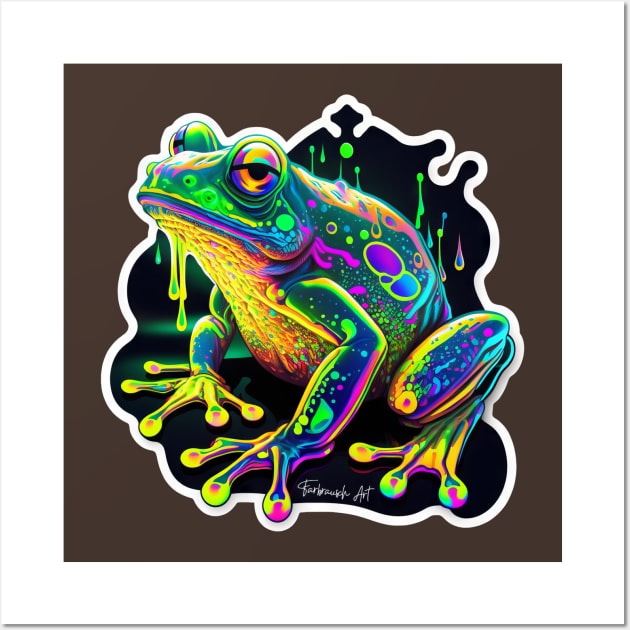 Melting Colorful Frog #5 Wall Art by Farbrausch Art